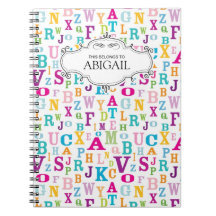 Cute Personalized Spiral Bound Notebooks