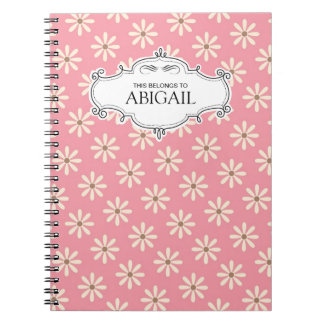 Cute Personalized Spiral Bound Notebooks