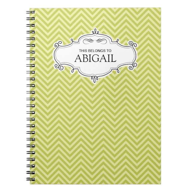 Cute Personalized Spiral Bound Notebooks (Front)