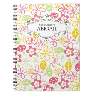 Cute Personalized Spiral Bound Notebooks