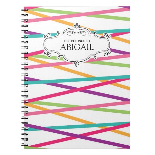 Cute Personalized Spiral Bound Notebooks (Front)