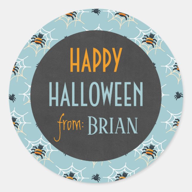 Cute Personalized Sticker for Halloween (Front)