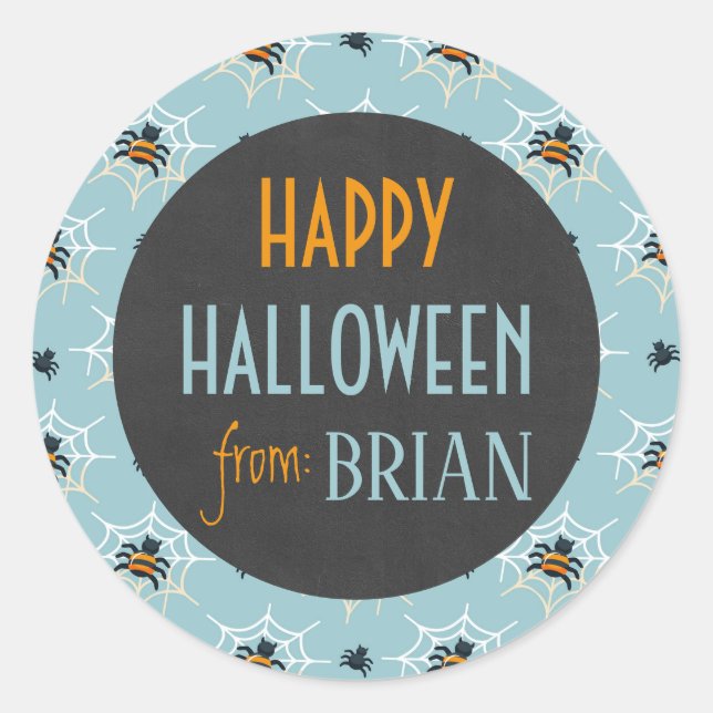 Cute Personalized Sticker for Halloween (Front)