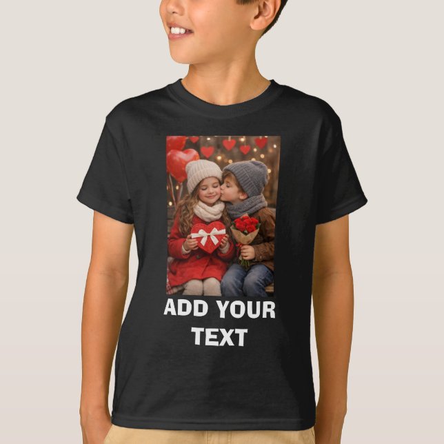 Cute Personalized T-Shirt with editable photo (Front)
