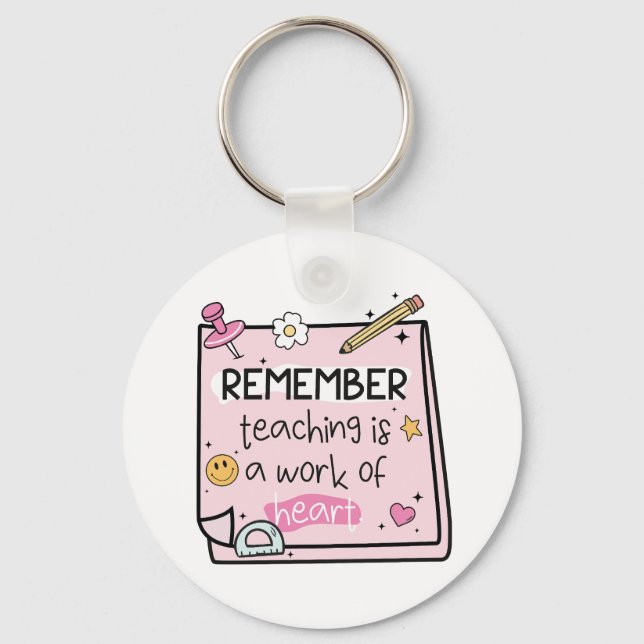 Cute Personalized Teacher  Keychain (Front)