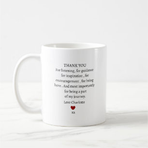 cute personalized thank you love coffee mug