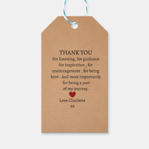 cute personalized thank you love  gift tags