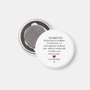 cute personalized thank you love magnet
