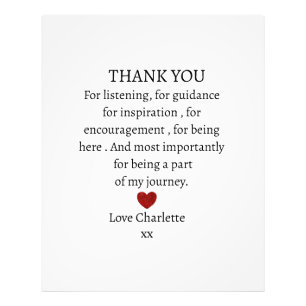 cute personalized thank you love  photo print