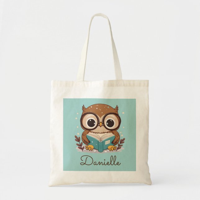 Cute personalized tote bag book bag (Front)