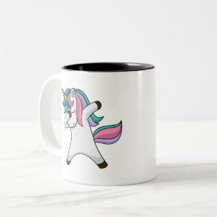Cute Personalized Unicorn Two-Tone Coffee Mug