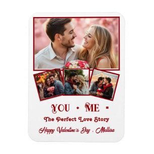 Cute personalized valentines day photo magnet