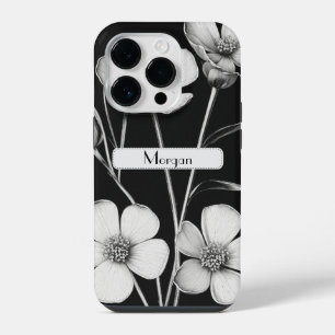 Cute Personalized white Floral Wildflower iPhone 14 Pro Case