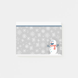 Cute Personalized Winter Snow / Snowman Post it Post-it Notes