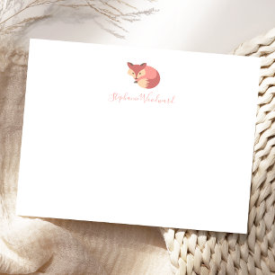 Cute Personalized Woodland Fox Card