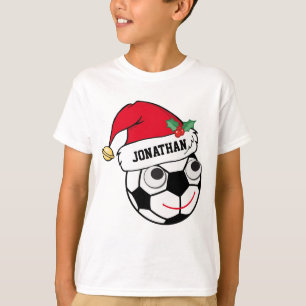 Cute Personalized Xmas Soccerball T-Shirt