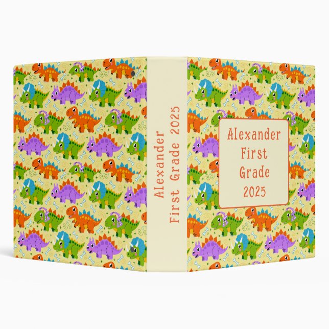 Cute Personnalisable Dinsosaur Classeur d'impressi (Arrière-plan)