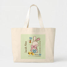 Cute & Personnalisable Sac fourre-tout bébé lapin