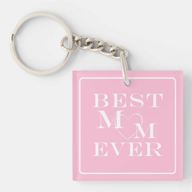 Cute personnalisée "Meilleure maman jamais" Coeur  (Devant)