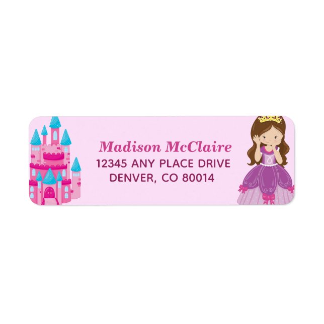 Cute Personnalisée Rose Princess Castle Fairy Tale (Devant)