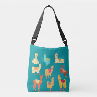 Cute Peru Llama Alpaca Pattern Crossbody Bag