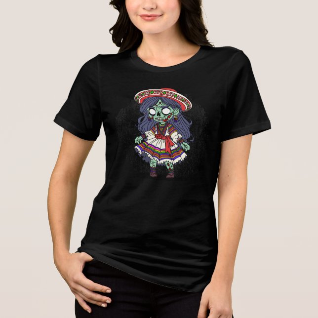 Cute Peruvian Zombie Tri-Blend Shirt (Front)