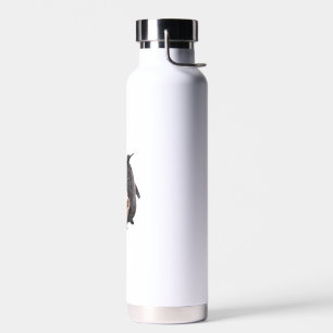 Cute Pesto The Penguin And Moo Deng Baby Hippo Tan Water Bottle