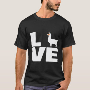 Cute Pet Alpaca Llama Valentines Day Llama T-Shirt