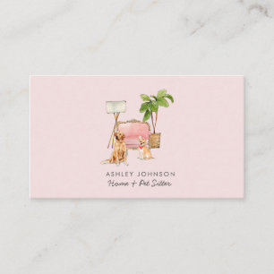 Cute Pet and house sitter Business Card