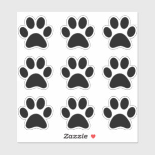 Cute Pet Black Paw Print Dog Cat 