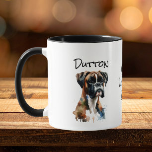 Cute Pet Boxer Gram's Walking Buddy Personalize Mug