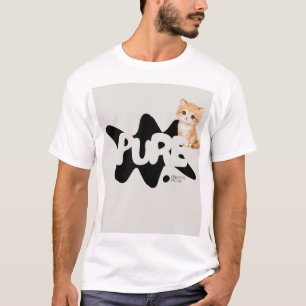Cute pet cat design t-shirt 