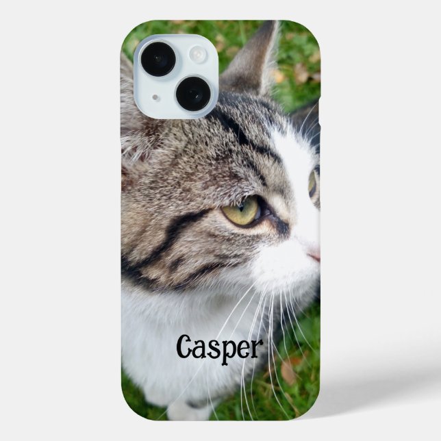 Cute pet cat photo Barely There iPhone 15 case (Back)