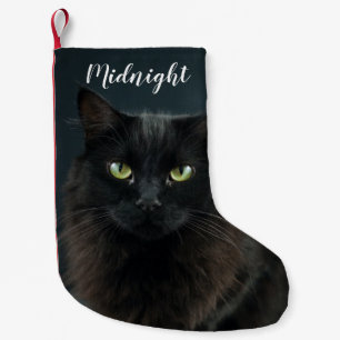 Cute Pet Cat Photo Name Holiday Christmas Small Christmas Stocking