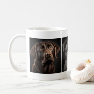 Cute Pet Dog 3 Photo Custom Coffee Mug