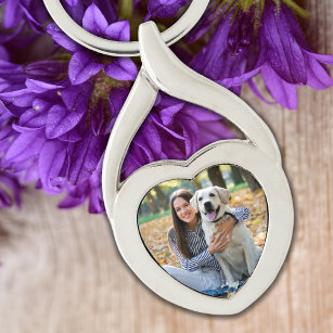 Cute Pet Dog Lover Photo Keychain