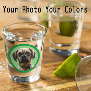 Cute Pet Dog Mom Dad Lover Custom Photo Gift  Shot Glass