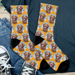 Cute Pet Dog Orange Photo Socks<br><div class="desc">Introducing the perfect gift for dog lovers everywhere—Personalized Dog Photo Socks! These delightful socks are designed for those who cherish their furry friends and want to carry a piece of them wherever they go. Whether you’re a proud dog mom or searching for a heartfelt memorial gift, these socks offer a...</div>