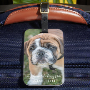 Cute Pet Dog Photo Personalized Luggage Tag