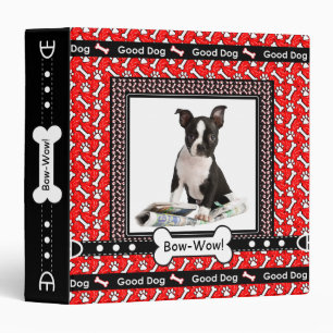 Cute Pet Dog Records Paws and Bones Binder