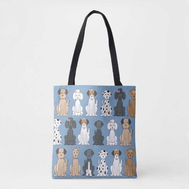 Cute Pet Dog Whimsical Modern Simple Style Tote Bag (Front)