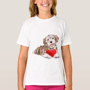 Cute Pet Dog with Heart Gift T-Shirt