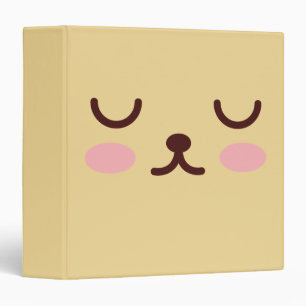 Cute Pet Face Simple Minimalist Kid Student School Binder