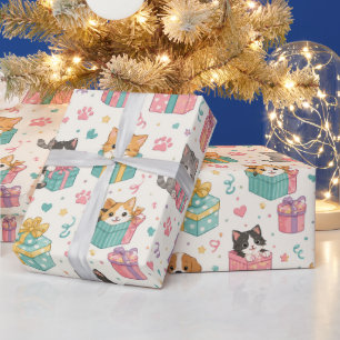 Cute Pet Gift Wrapping Paper Dog & Cat Pattern