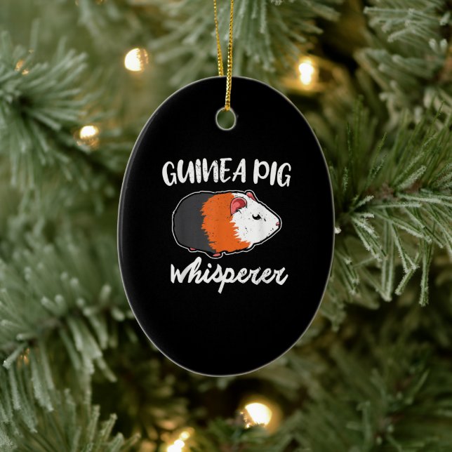 cute pet guinea pig owner gift  cavia, piggies, me ceramic ornament (Tree)
