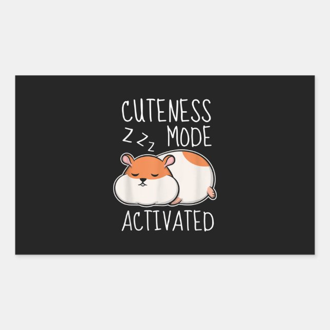 Cute Pet Hamster Sleeping Sticker (Front)