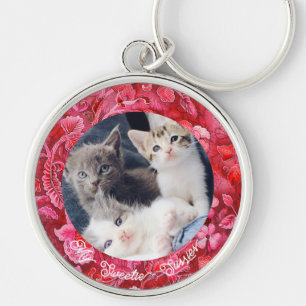 Cute Pet Loss Sympathy Cat Lover Keepsake Keychain
