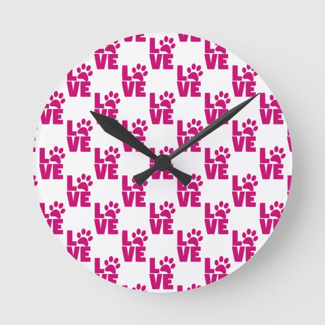 Cute Pet Lover Decorative Clock for Living Room (Front)