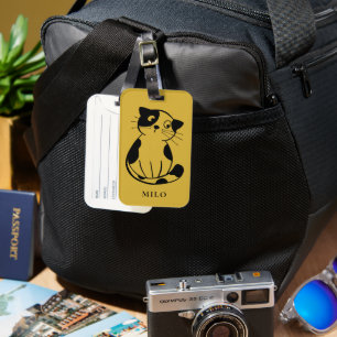 Cute Pet Luggage Tag with Custom Name and Info