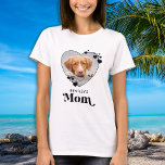 Cute Pet Mom Photo Custom Dog  T-Shirt<br><div class="desc">Dog Mom ... Surprise your favourite Dog Mom this Mother's Day , Christmas or her birthday with this super cute custom pet photo t-shirt. Customize this dog mom shirt with your dog's favourite photos, and name. This dog mom shirt is a must for dog lovers and dog moms! Great gift...</div>